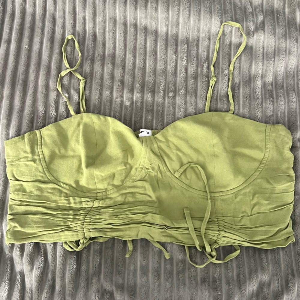 cropped green tank
